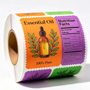 Custom Printed Waterproof Adhesive 5ml 10ml 30ml 50ml 100ml Glass Bottle Label Sticker