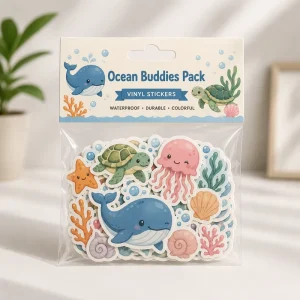 Custom Printed Waterproof Holographic Stickers Creator Effect Personalized Vinyl Stickers Die Cut Stickers Set