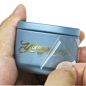 Custom Printed Waterproof Transfer Matte Thank You Logo Adhesive Label Gold Foil Sticker Printing Embossing