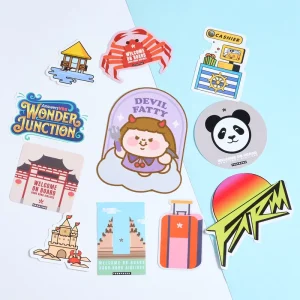 Custom Printed Waterproof Vinyl Adhesive Stickers Die Cut UV Resistant CMYK Color 100 Pcs Custom Size for Photo Frame Candle