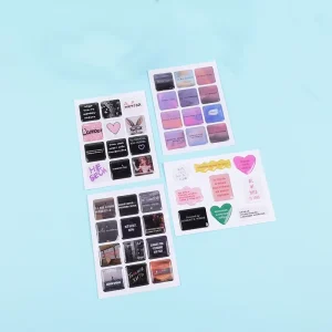 Custom Printing Adhesive 3D Clear Epoxy Label Resin Dome Sticker Sheet for Phone Case Decoration