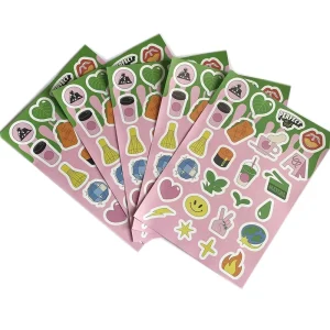 Custom Printing Adhesive Vinyl Sticker Company Sticker Sheet Thick Eco friendly Vinyl Sticker Kiss Cut Label Sheet