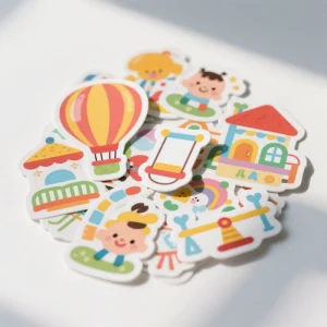 Custom Printing Anime Cartoon Stickers Silver Thick Vinyl Die Cut Sticker Label Vinyl