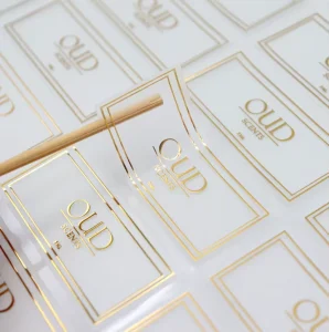 Custom Printing Brand Gold Silver Foil Waterproof Self Adhesive Gift Box PP Label Stickers For Cosmetic Promotion Grocery