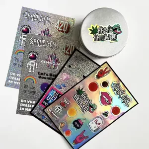 Custom Printing Cartoon White Vinyl Sticker Holographic Waterproof PVC Die Cut Sticker Sheet