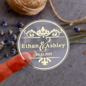 Custom Printing Clear Personalized Wedding Stickers