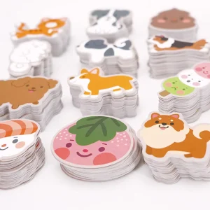 Custom Printing Design Die Cut Waterproof Cartoon Sticker for Laptop Vinyl Adhesive Print Diecut Advertising Stickers