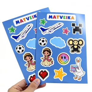 Custom Printing Design Kiss Cut Adhesive Sticker Sheets Personalized Vinyl Sticker Sheet Labels Stickers Die Cut