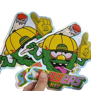 Custom Printing Die Cut Hologram Self-adhesive Logo Sticker Vinyl Waterproof Logo Holographic Sticker Label