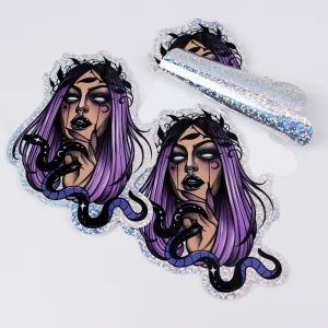 Custom Printing Die Cut Holographic Sticker Glitter Adhesive Vinyl Decorative PVC Decal Promotional Advertising Vinyl Decals