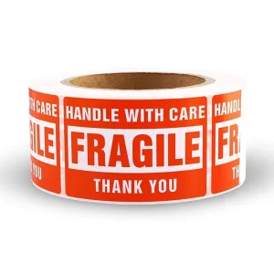 Custom Printing Fragile Sticker pink Fragile Label Fragile Stickers