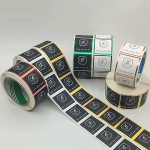Custom Printing Golden Foil Die Cut Vinyl Waterproof Self Adhesive Paper Roll Label Sticker for Food