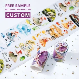 Custom Printing High Quality Landscape Washi Matte PET Tape Sticker Rolls