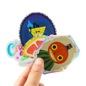 Custom Printing Holographic Die Cut Stickers Waterproof Scratch Resistant Vinyl Labels With Adhesive For Branding And Packaging