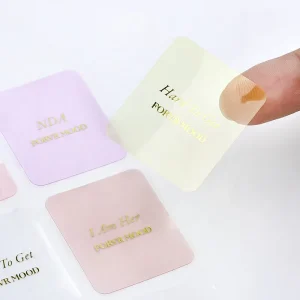 Custom Printing Labels for Bottle Packaging Label Stickers Self Adhesive Transparent Gold Vinyl Logo Sticker