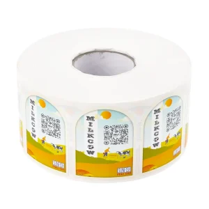 Custom Printing Logo Adhesive Food Labels Roll Packaging Waterproof Paper Sticker for Business