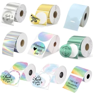 Custom Printing Logo Gift Box Flower Envelope Bottle Round Square Waterproof Self Adhesive Die Cut Stickers Packaging Labels