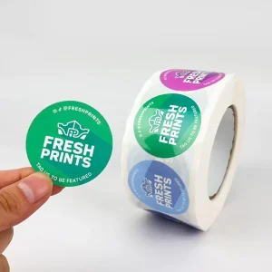 Custom Printing Logo Label Roll Waterproof Adhesive Sticker Paper Business Vinyl Round Label Stickers