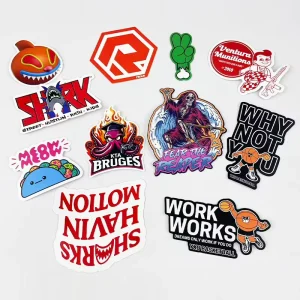 Custom Printing Logo Label Sticker Pack Glossy Kiss Cut Sticker Sheet Self Adhesive Waterproof Vinyl Die Cut Sticker