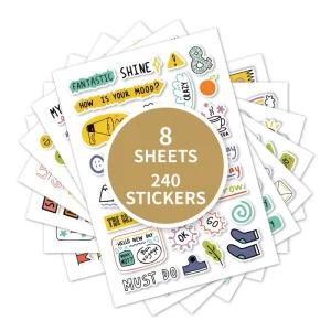 Custom Printing Monthly Weekly Planner Stickers Journal Decorative Paper Sticker Kiss Cut Sticker Sheet Printing
