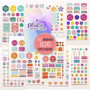 Custom Printing Monthly Weekly Planner Stickers Sheets Journal Decorative Paper Sticker Sheets