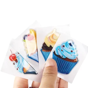 Custom Printing PVC Vinyl Adhesive Waterproof Logo Label Light Trendy Stickers 3D Domed Sticker 3D Drip Glue Die Cut Sticker