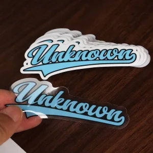 Custom Printing Packaging Letter Logo Die Cut Stickers Gold Foil UV Resistant Customized Logo For Luxury Gift Box Sealing