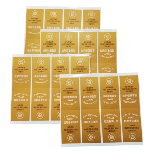 Custom Printing Plastic Waterproof Adhesive Vinyl Label Sticker for Food Cosmetic Beverage Glass Bottle Sticker Labels Packaging