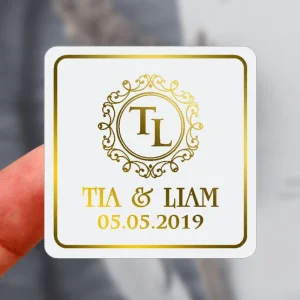 Custom Printing Private Logo Matte Glossy Laminated Waterproof Vinyl Cosmetic Transparent Gold Foil Sticker Label for Bottle