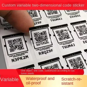 Custom Printing Service Lightweight Adhesive Barcode Label For Document Filing Archive Classification