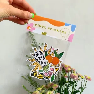 Custom Printing Stickers Package Opp Bag Stickers Promotional Vinyl Custom Holographic Die Cut Clear Stickers Pack