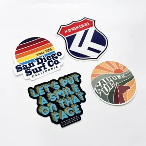 Custom Printing Stickers Vinyl Die Cut UV Printed Holographic Cartoon PVC Label Pack Adhesive Waterproof Customs Logo Stickers