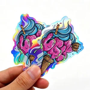 Custom Printing UV Resist Vinyl Waterproof Durable Sticker Logo PVC Weatherproof Self Adhesive Die Cut Stickers