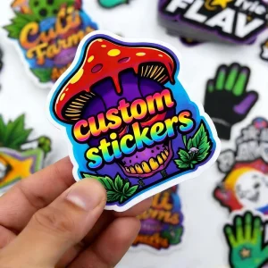 Custom Printing UV Resist Vinyl Waterproof Durable Sticker PVC Weatherproof Self Adhesive Die Cut Logo Label Stickers Custom