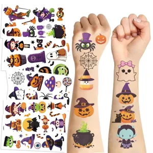 Custom Printing Vinyl Halloween Tattoo Sticker Cartoon Cute Animal Deco Stickers Goo Card Sticker for Gift Journal