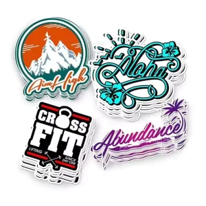 Custom Printing Waterproof Die Cut Sticker Bicycle Laptop Decal Custom Hologram PVC Packaging Labels Vinyl Printing Stickers