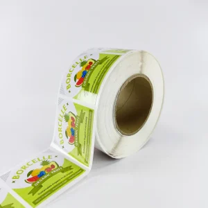 Custom Printing Waterproof Durable Label Glossy Logo Adhesive Vinyl Label Stickers Roll or Packaging Roll Labels Private Sticker