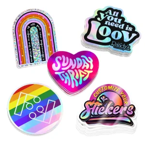 Custom Printing Waterproof Vinyl Decorative Stickers Die Cut Stickers Adhesive PVC Label Sticker