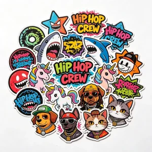 Custom Printing Waterproof Vinyl Logo Label Sticker Bundle Cake Stickers Thin Sticker