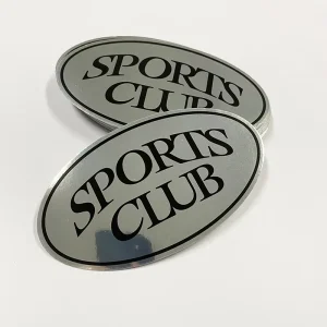 Custom Printing Waterproof Vinyl Silver Logo Stickers Adhesive PVC Mirror Die Cut Label Sticker