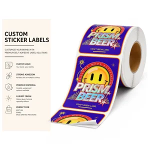 Custom Private Packaging Label Product Sticker Printing Adhesive Brand Logo Durable Eco Friendly Label Rolls Waterproof Paper