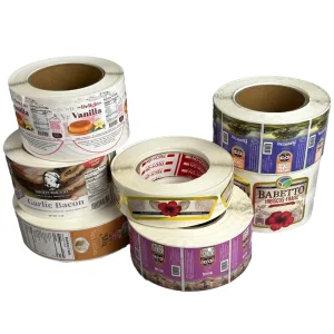 Custom Private Packaging Label Product Sticker Printing Adhesive Brand Logo Food Label Rolls Waterproof Vinyl Sticker