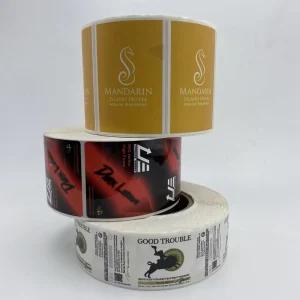 Custom Private Packaging Label Product Sticker Printing Adhesive Brand Logo Round Label Rolls Waterproof Adhesive Paper Beverage