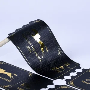 Custom Product Adhesive Logo Gold Label Adhesive-free Luxury Packaging Printing Gold Foil Labels Stickers