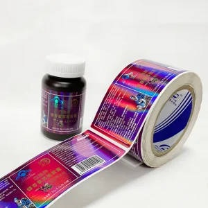 Custom Product Label Supplement Private Vitamin Self adhesive Sticker Printed Labels for Health Care Plastic Bottles