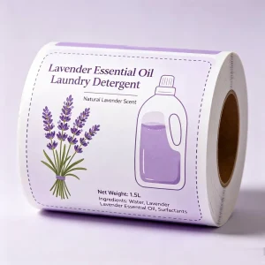 Custom Professional Roll Self Adhesive Irregular Shape Die Cut Waterproof Vinyl Detergent Label Sticker for Packaging