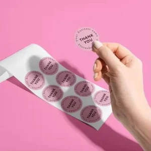 Custom Promotional Die Cut Vinyl PVC Cosmetic Sticker Label Printing Decorative Sticker Waterproof Thank You Stickers