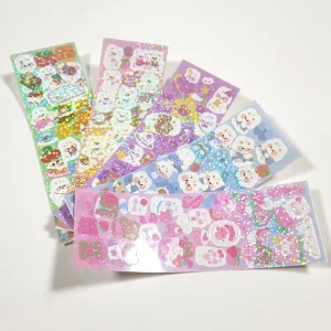 Custom Promotional Die Cut Vinyl Waterproof Unicorn Hologram Temporary Cute Stickers Unicorn Toy for Children Kids Girls