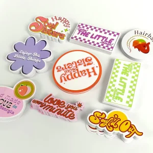 Custom Promotional Factory Die Cut Stickers Pack Logo Designs Glossy Matte Label Private Cartoon Adhesive Stickers For Gift