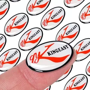 Custom Raised Logo Sticky Epoxy Gel Glue Label Printing Soft Crystal Epoxy Clear Resin Domed Stickers 3D Epoxy Doming Sticker
